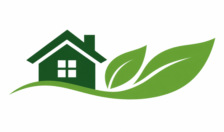 Eco House And Sweeping Leaves